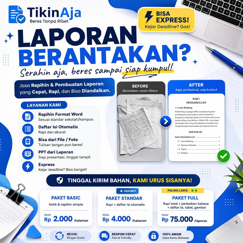 Jasa Pembuatan Laporan PKL