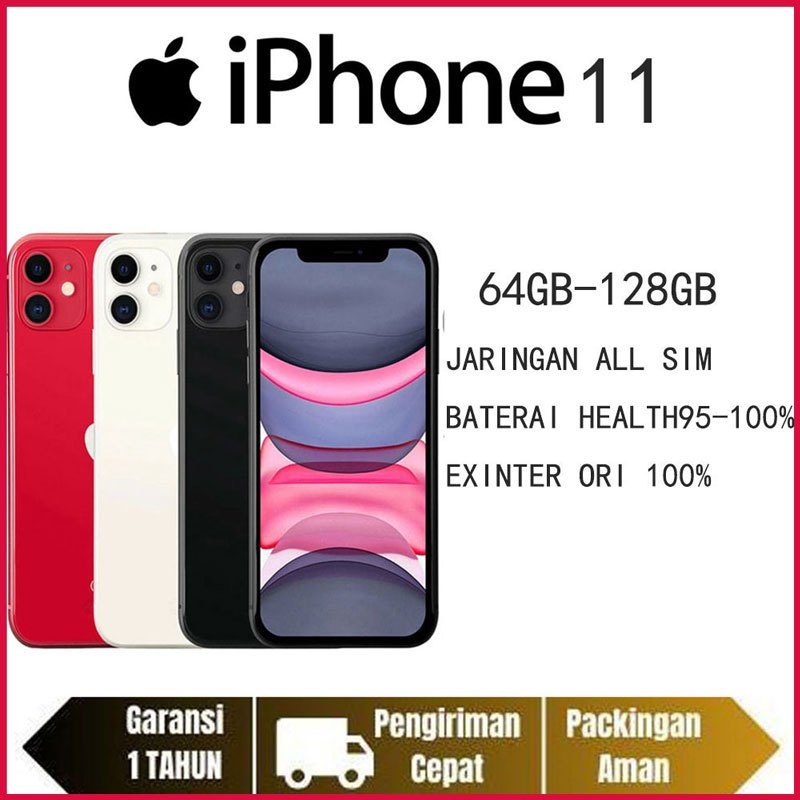 HP APPLE iPhone 11 128GB | 64GB IP11 100% WIFI ONLY Original Mulus Bergarasi IP11 Good Condition No 