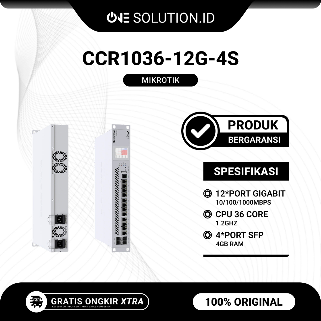 MikroTik Cloud Core Router CCR1036-12G-4S Bekas Original