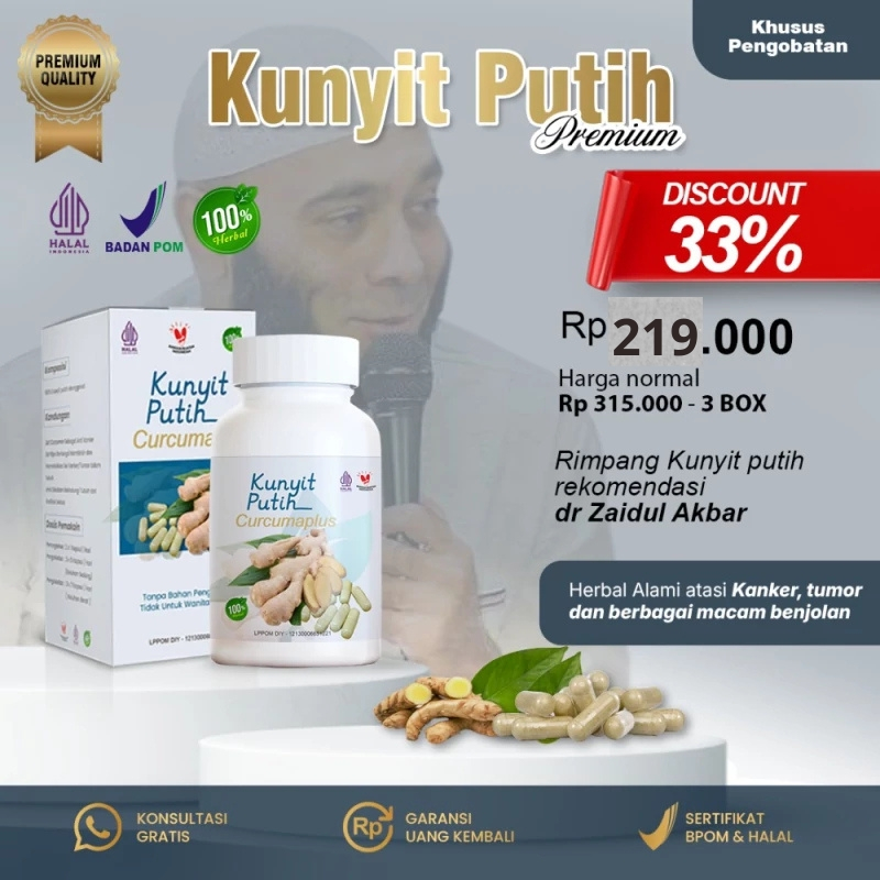Kunyit Putih Isi 3 Botol | Kunir Putih Isi 3 Botol | Kapsul Kunyit Putih | Kapsul Kunir Putih | Kuny
