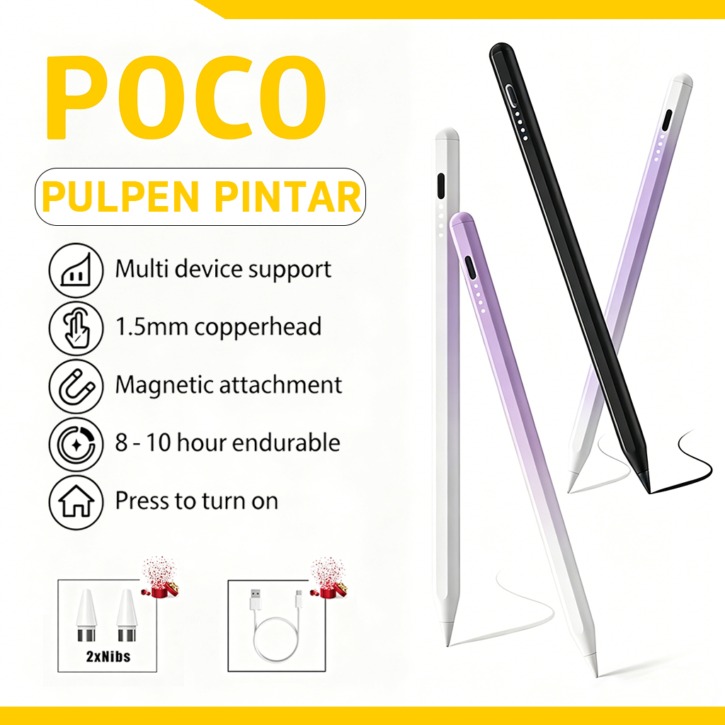 Stylus pen for POCO Pad 5G/Pad X1/Pad M1/Focus Pen POCO Tablet Multifungsi. Alat menggambar dan melu