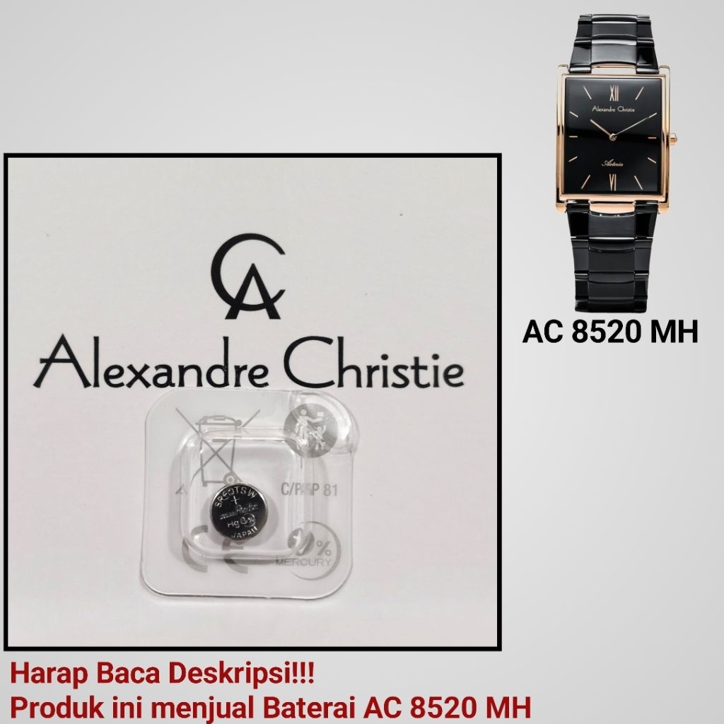 Baterai Jam Tangan Alexandre Christie AC 8520 MH Dan AC 8520 LH