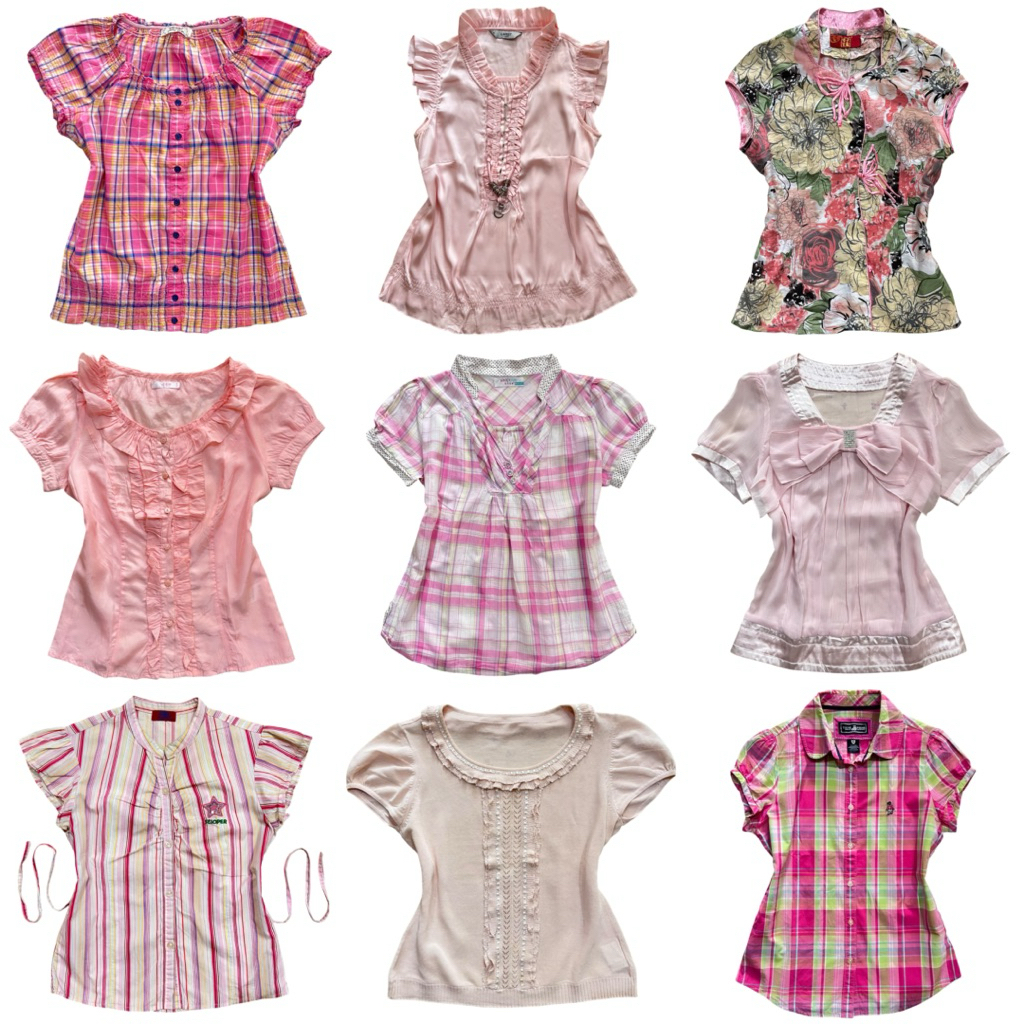 Batch 12 || Vintage 2000s Grunge Gothic Leopard Polkadot Milkmaid Coquette Morikei y2k Coquette Polk