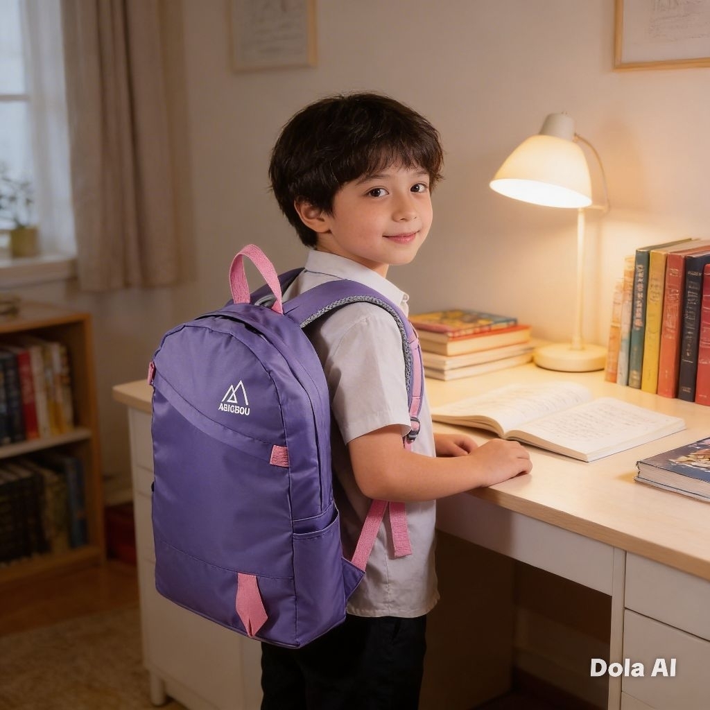 Backpack Purple Abigadu / Tas Sekolah Wanita / Ransel sekolah sd smp sma / back pack remaja / ransel