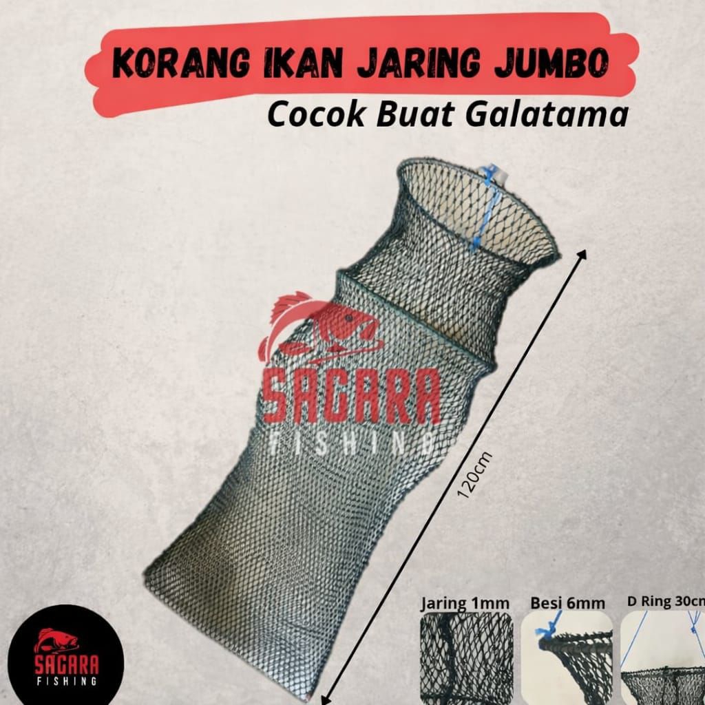 KORANG JARING JUMBO D,16 BESI BETON DI LAS COCOK BUAT DI LAUT IKAN LELE GALATAMA 120CM