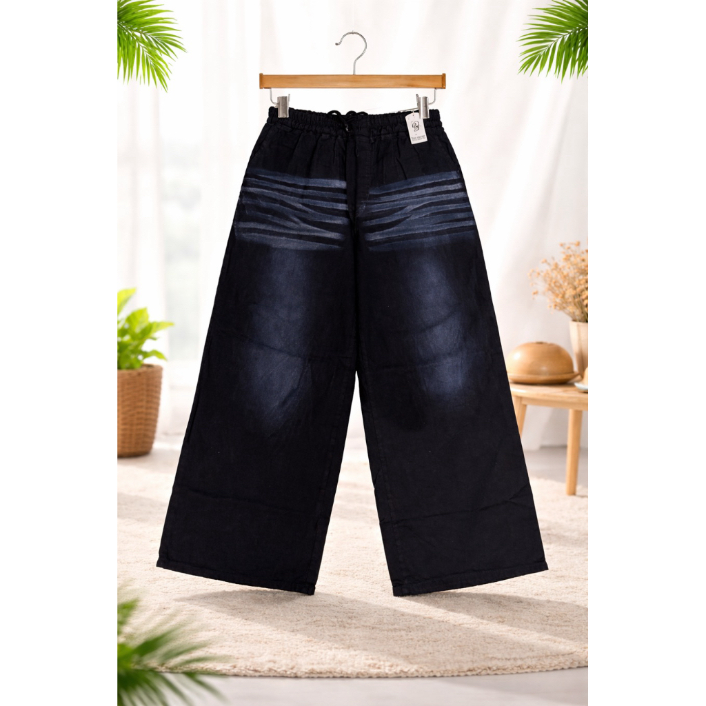 Celana Jeans Wanita Korea Style Lurus Celana Jeans Wanita Highwaist Denim Kekinian
