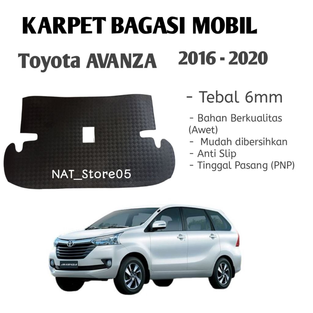 KARPET BAGASI AVANZA NEW 2016 - 2020 - KARPET MOBIL AVANZA