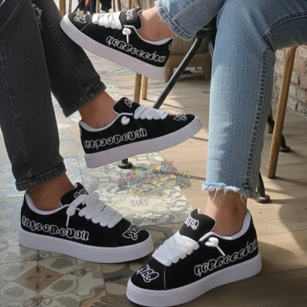sepatu GEMUK grafiti Klasik remaja dewasa perempuan wanita laki-laki ukuran 35-44 model kece simple 
