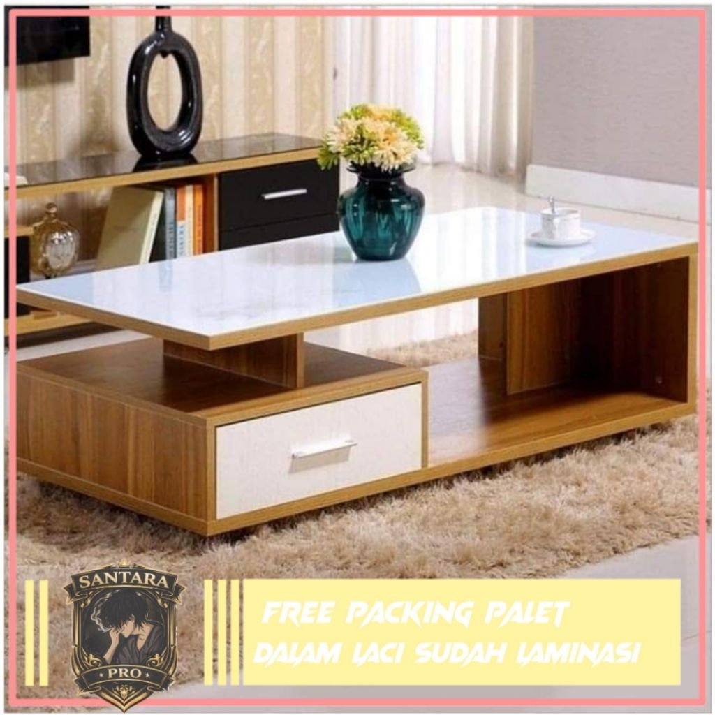 meja sofa meja tamu meja ruang keluarga minimalis modern tanpa kaca