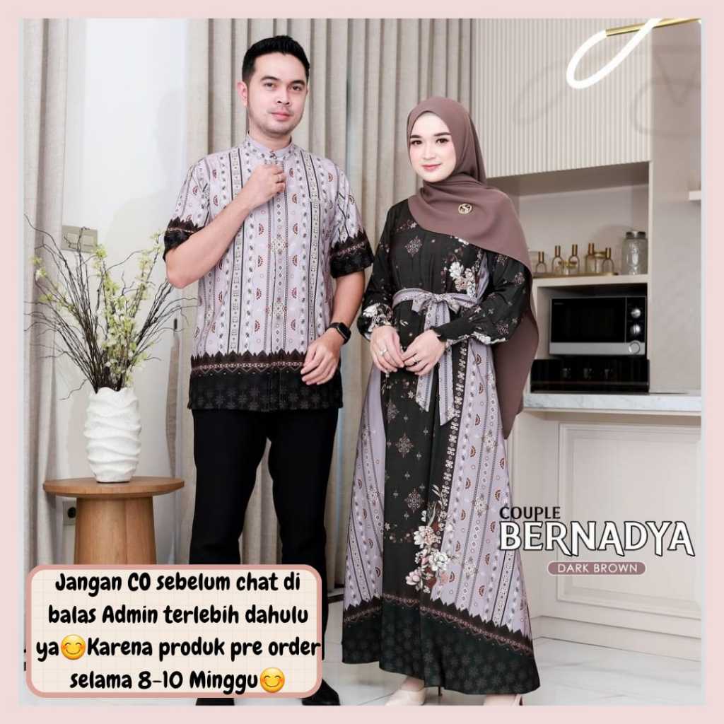 Bernadya couple by SS hijab OPEN PRE ORDER (READY JUNI 2026) gamis cantik koko dewasa panjang pendek