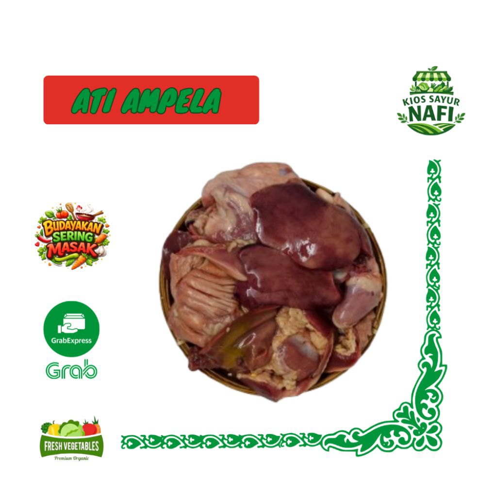 Ati Ampela Ayam Segar – Ati Ampela Fresh Untuk Sambal Goreng, Sate & Tumis