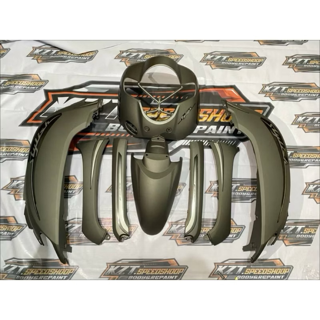 Full set dek cover body Scoopy K93 bodi halus Honda Scoopy 2017 2018 2019 2020 warna abu-abu grey do