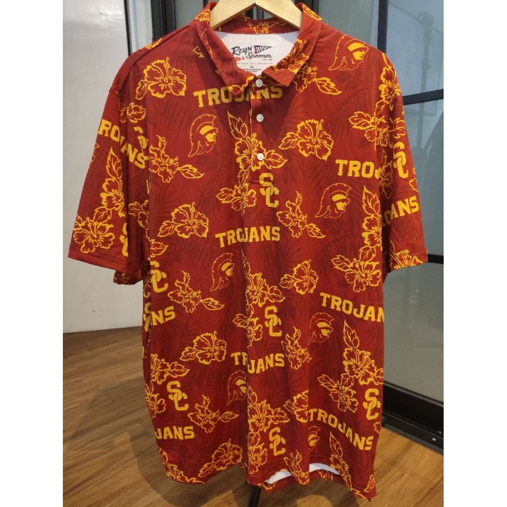 [PRELOVED]Atasan/Kaos Polo USC Trojans Men's Reyn Spooner USC Trojans Performance-Size 2XL