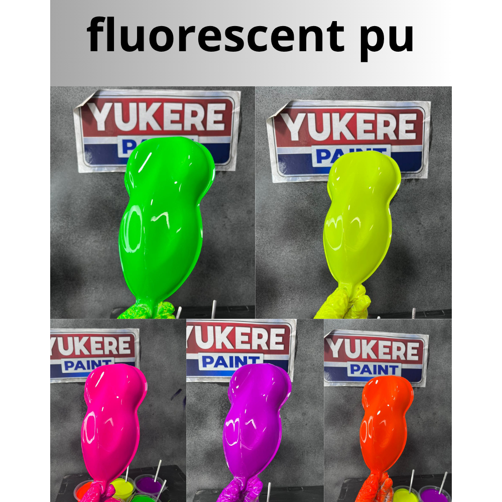 cat fluorescent pu/cat stabilo kuning,pink,hijau,orange,purple pink bahan pu anti pudar 500ml