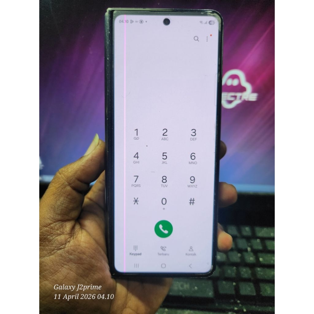 lcd depan samsung z fold 4 original copotan minus garis 1 helai