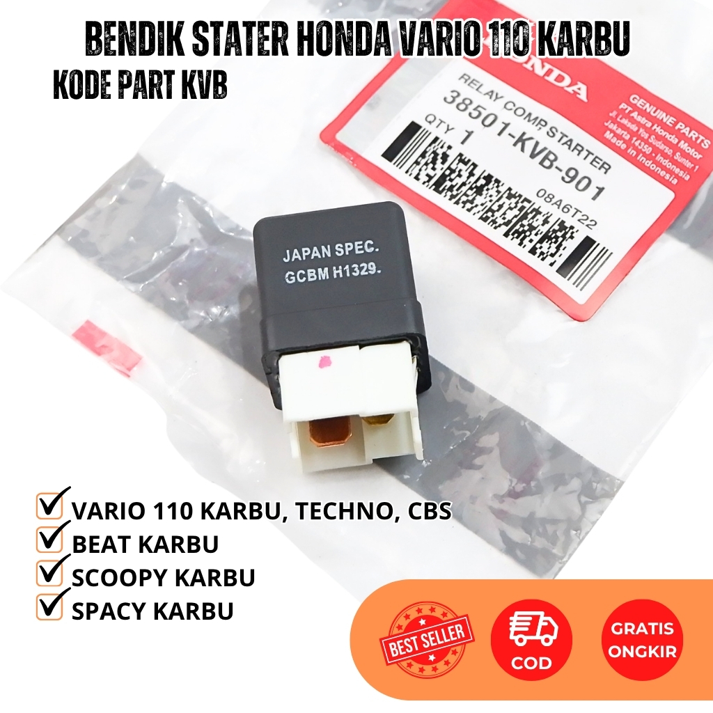 Bendik Starter Honda Vario 110 Karbu OLD - Vario 110 Techno Lama - Bendik Relay Starter Beat Karbu S