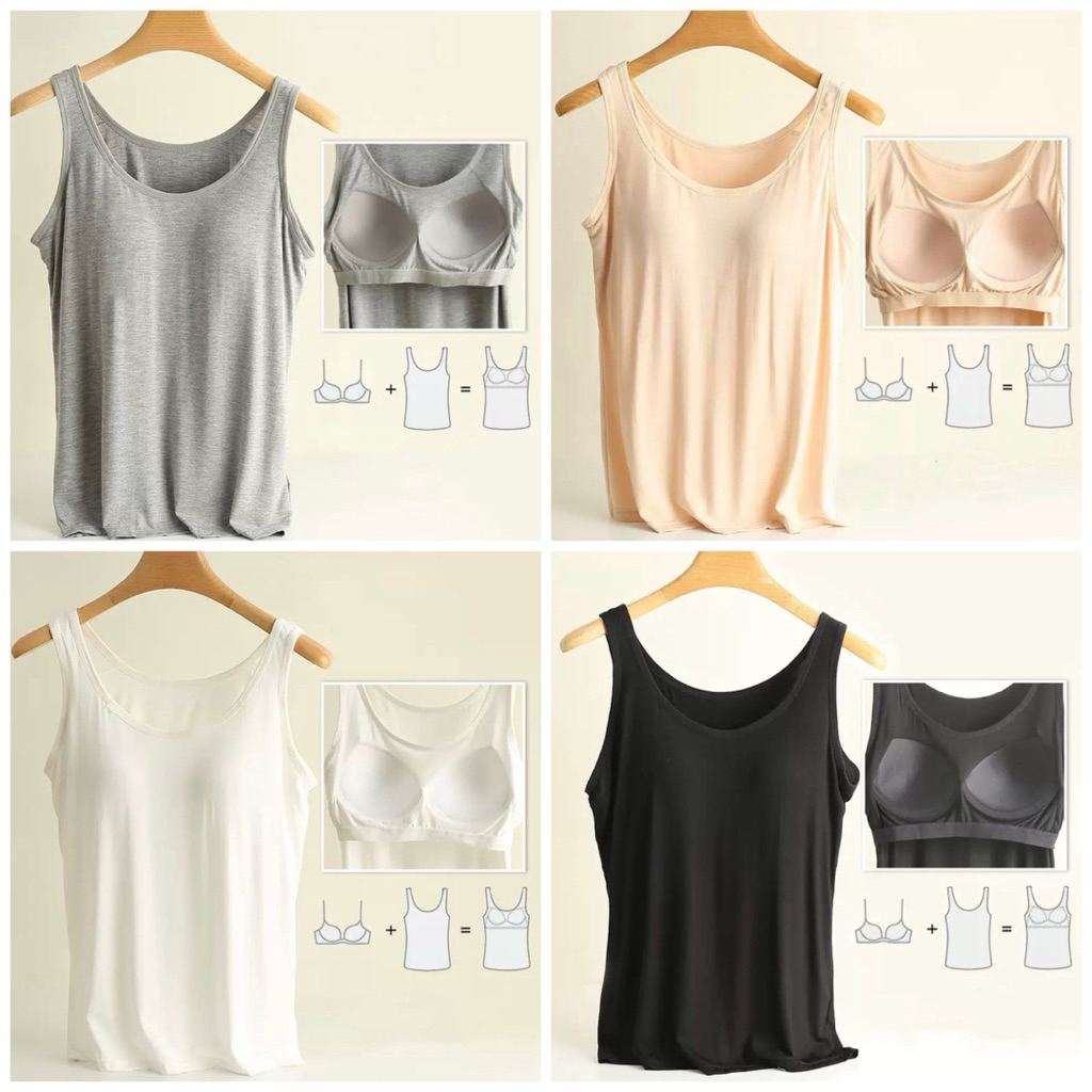 Love.yourself.id Essential TankTop Bra | Kamisol | Pakaian Dalam Wanita | TankTop Ada Cup Busa Wanit