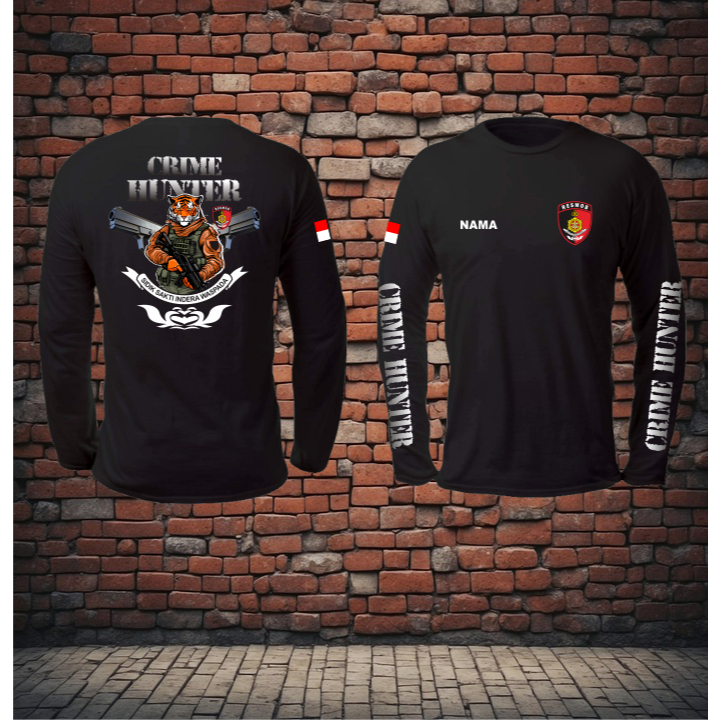 Kaos Resmob Lengan Panjang Cotton Combed 24S Print Casual Hitam Navy / Baju resmob terbaru