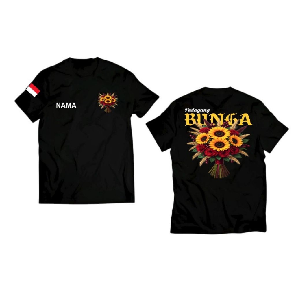 Kaos T-shirt/PEDAGANG BUNGA Matahari//Kaos Kustom pria wanita//Kaos Distro