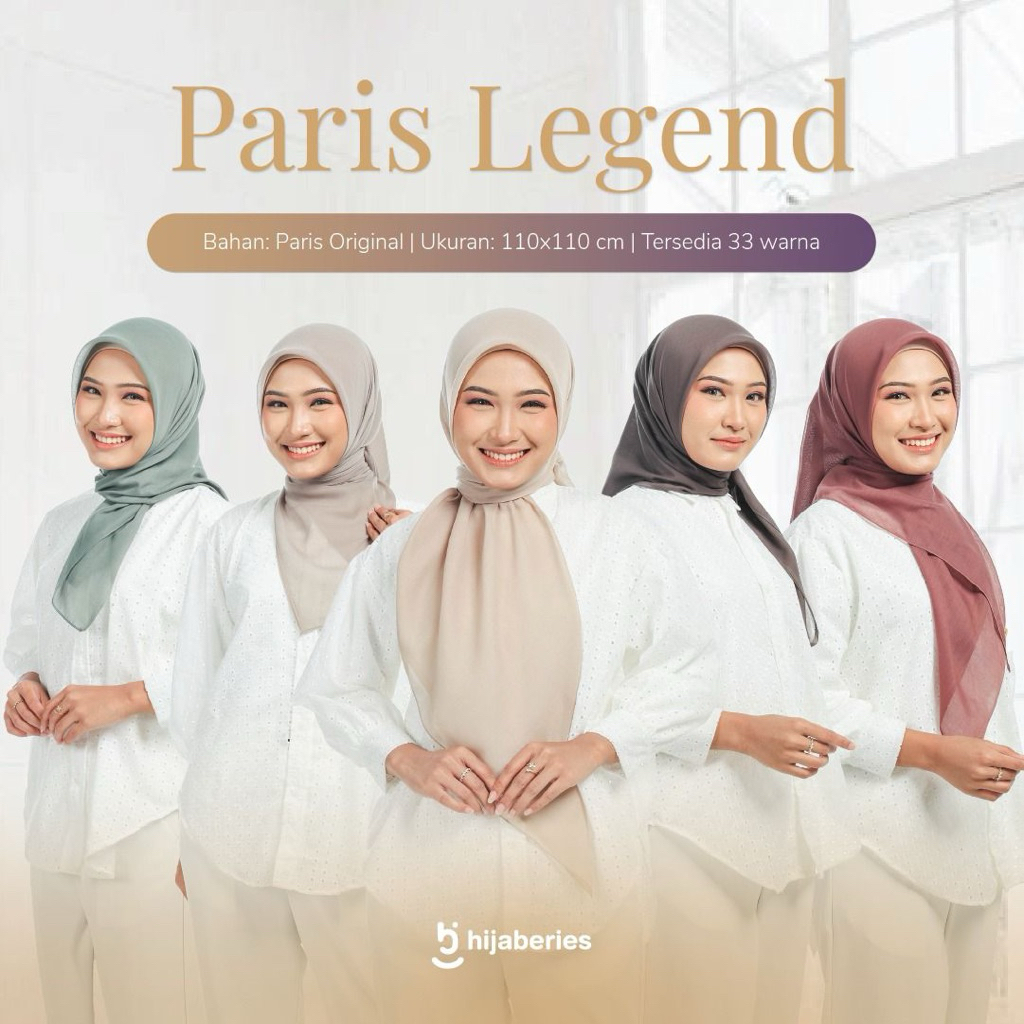 PARIS LEGEND HIJABERIES // KERUDUNG SEGIEMPAT PARIS BY HIJABERIES