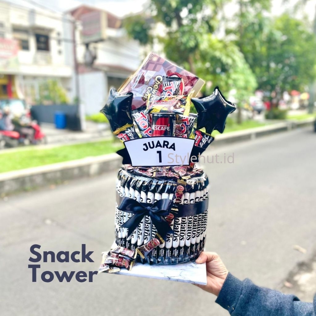 Snack Tower | Kue Snack Tower | Snack Kue Ulang Tahun | Kado Ulang Tahun