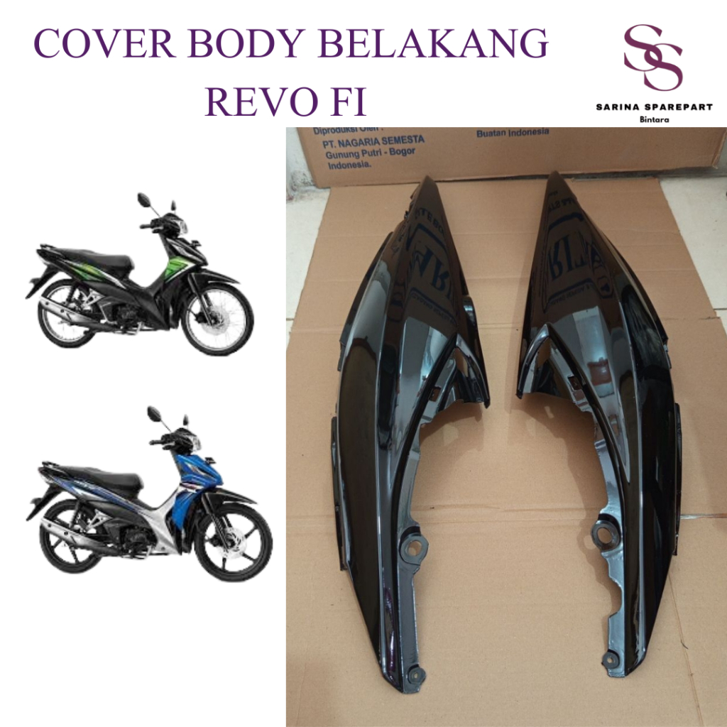 Cover body belakang kanan kiri revo fit fi injeksi bodi belakang R/L revo fi revo fit merk Narita