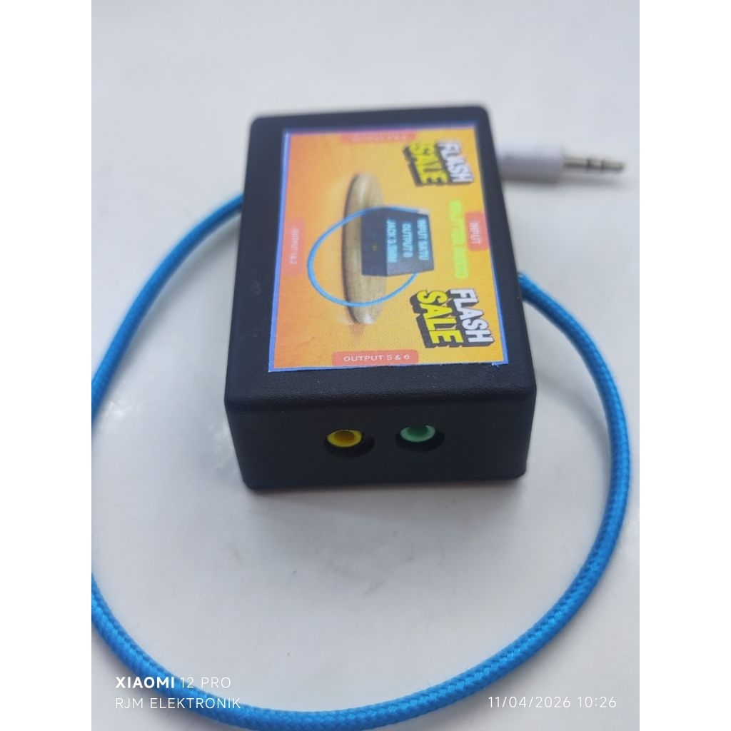 splitter aux audio 3.5mm input satu output 6