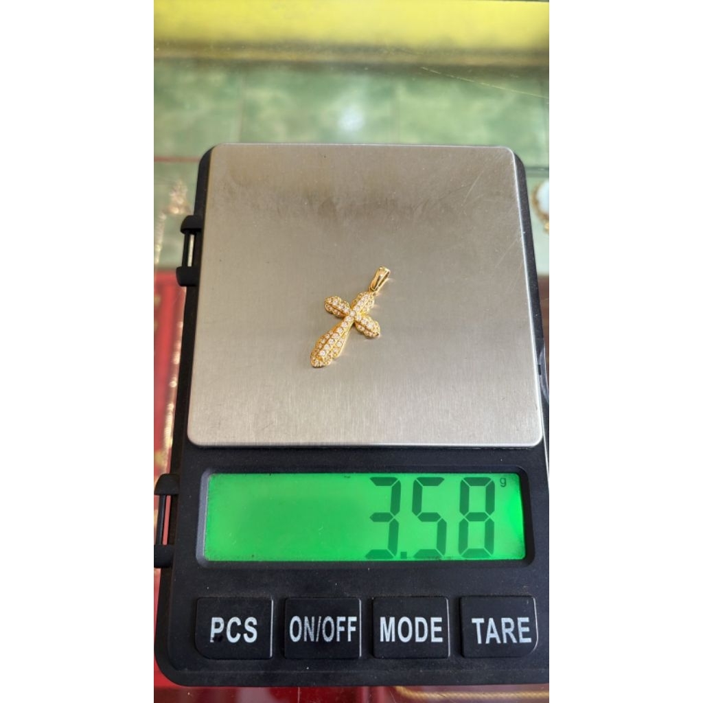 liontin salib - kadar 700- emas 22k- harga murah