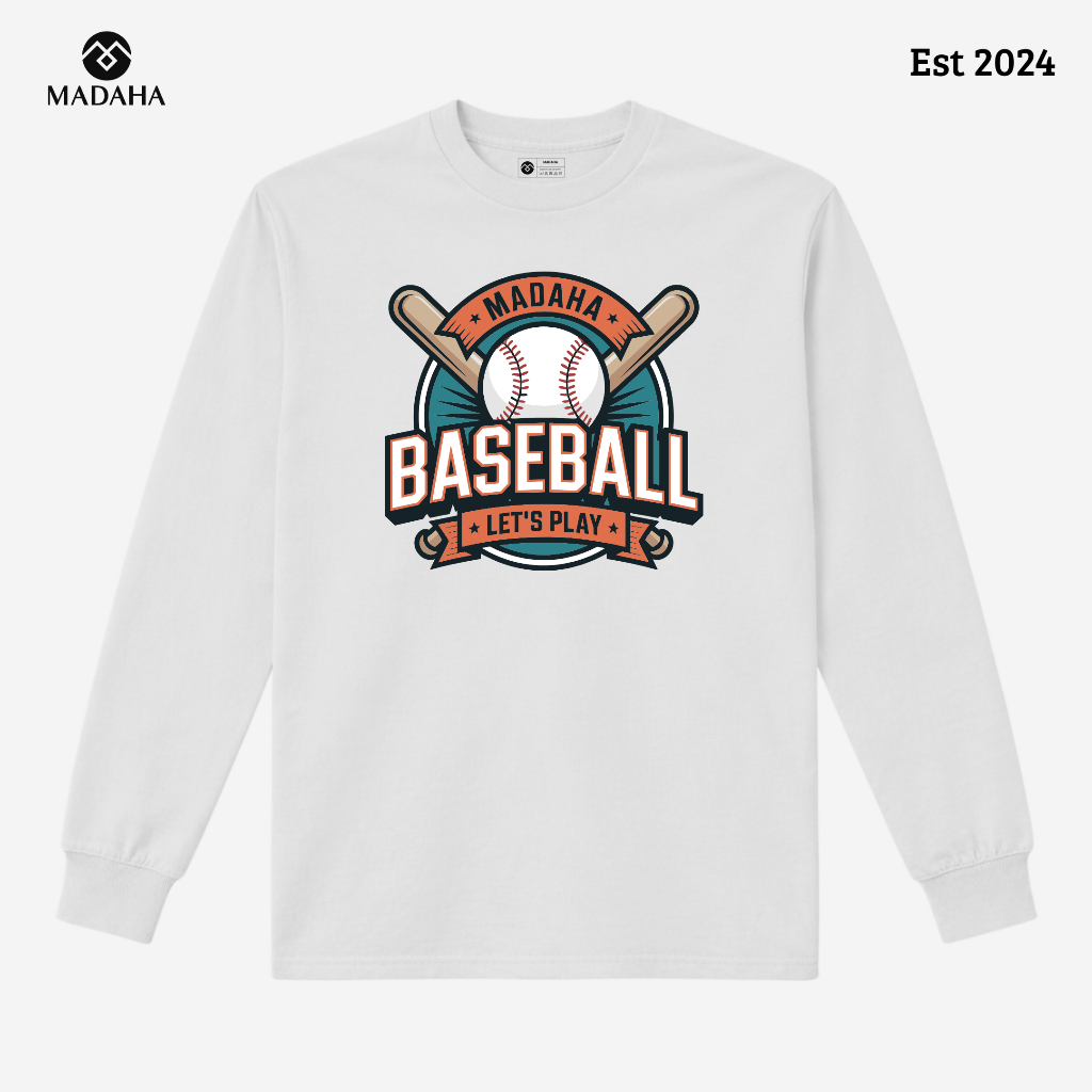 Madaha Kaos Baju Lengan Panjang Baseball Athlete League