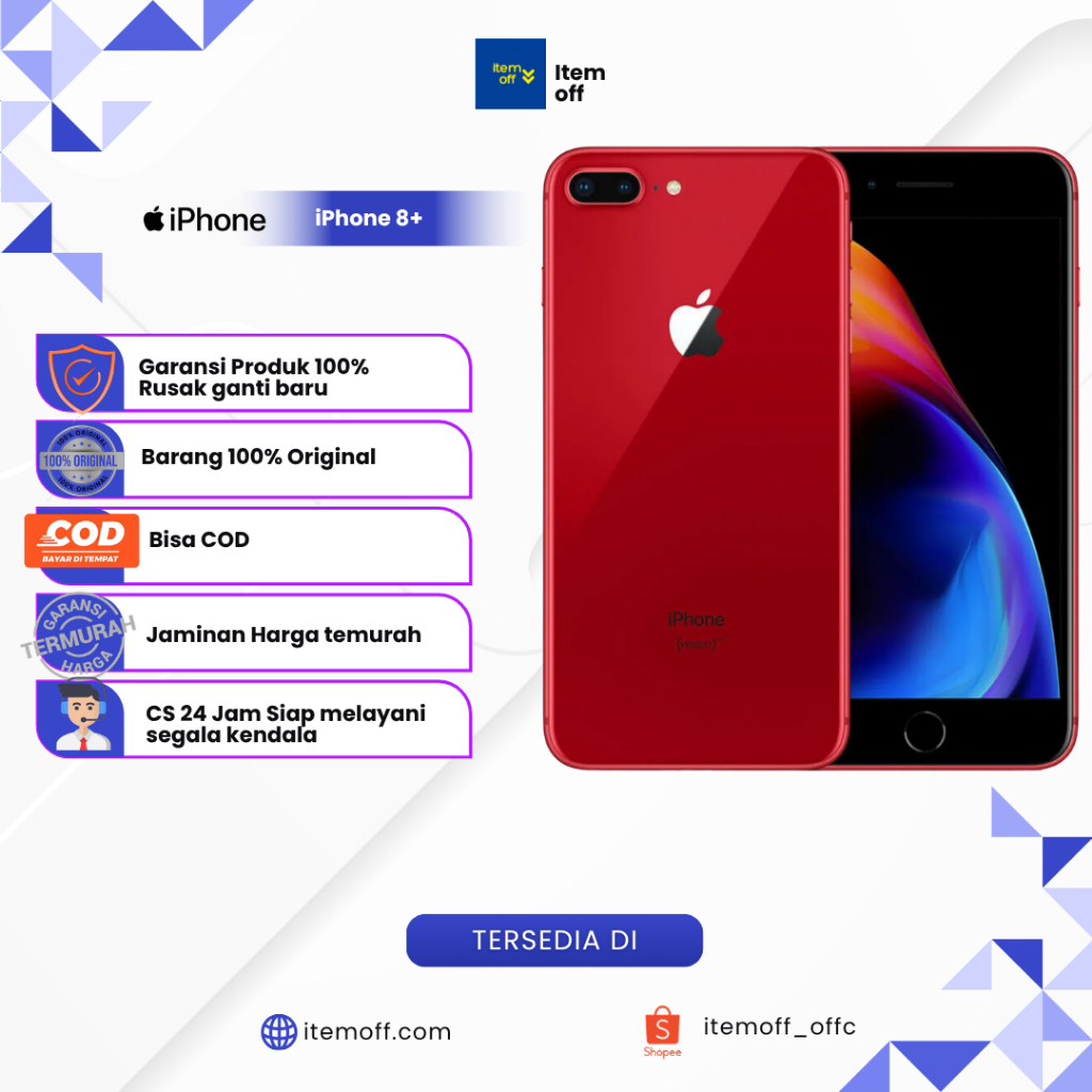IPhone 8+ 64/256gb  second Original 100% Mulus Bergaransi
