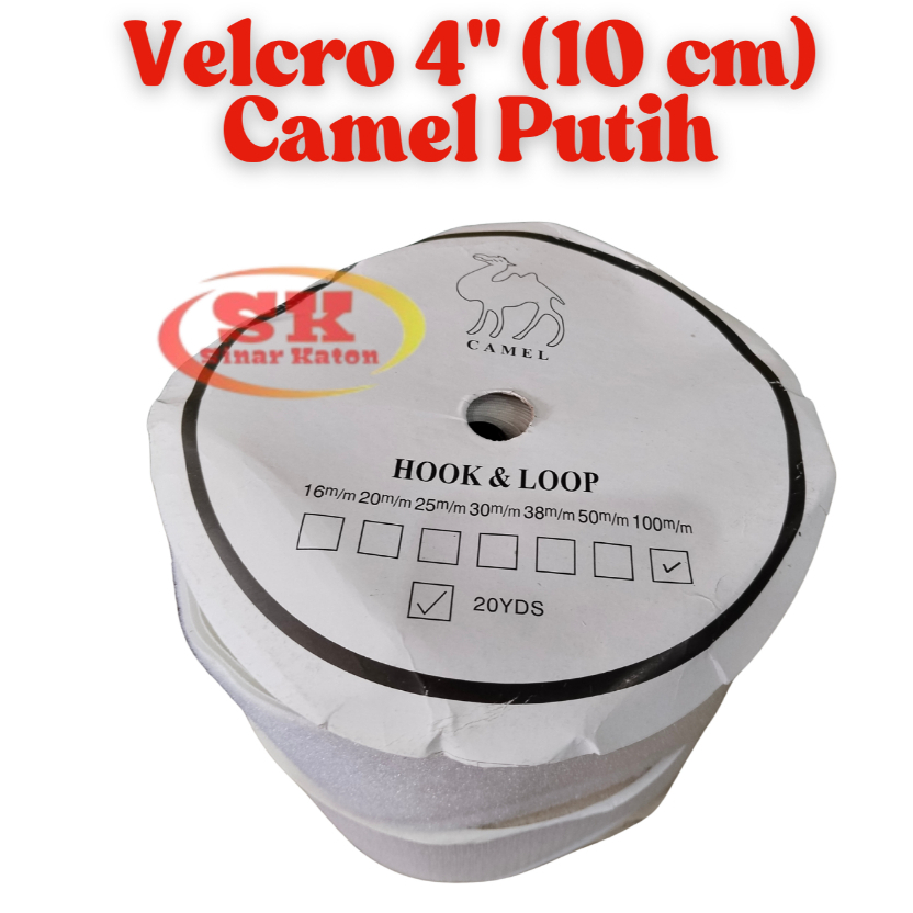 VELCRO / PEREKAT CAMEL 4" PUTIH