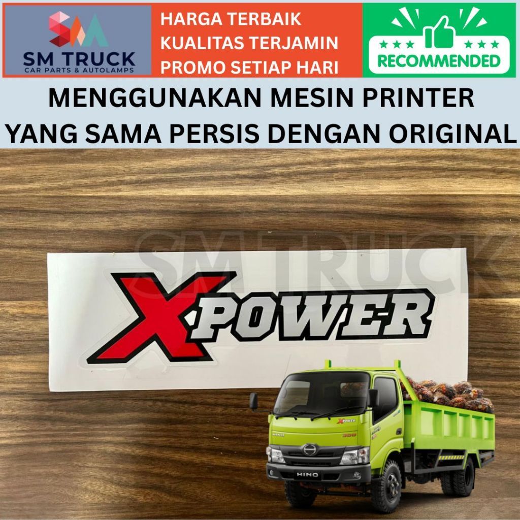 STICKER X POWER DUTRO EURO4 EURO 4 HINO 300 BEST QUALITY
