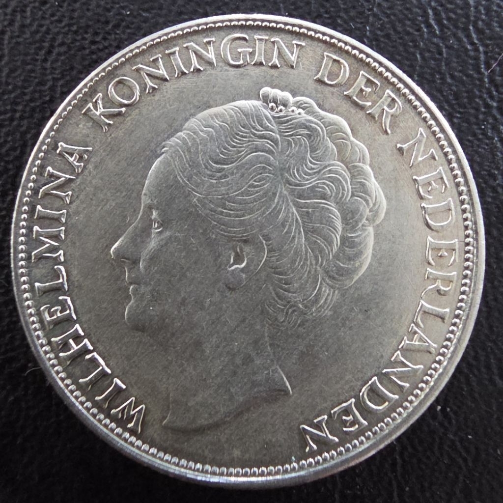 Koin Perak 1 Gulden 1943 Wilhelmina