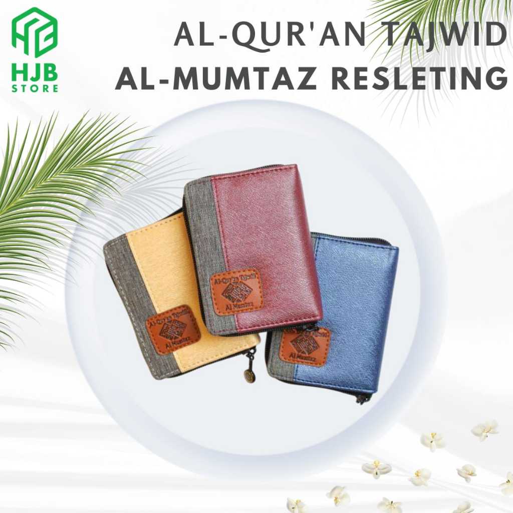 Al Quran Saku Pocket Tajwid Al Mumtaz A7 Resleting/ l Quran Kecil Mini oleh oleh haji umroh - Al Qur