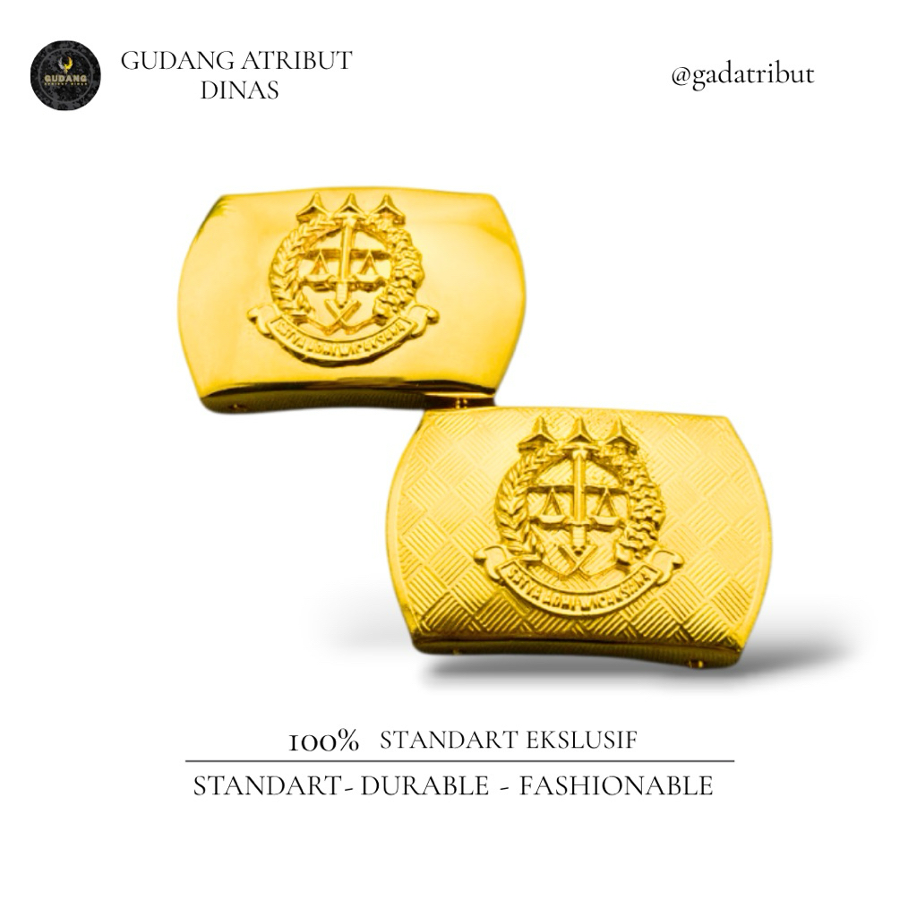 KEPALA GESPER KEJAKSAAN GOLDPLATE / ATRIBUT JAKSA / GESPER / GESPER GOLDPLATE / ATRIBUT KEJAKSAAN / 