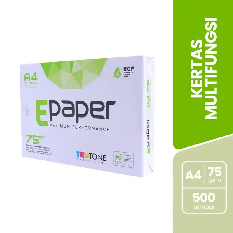 Kertas Fotocopy HVS E-Paper A4 70/75 Gsm Gram Gr EPaper