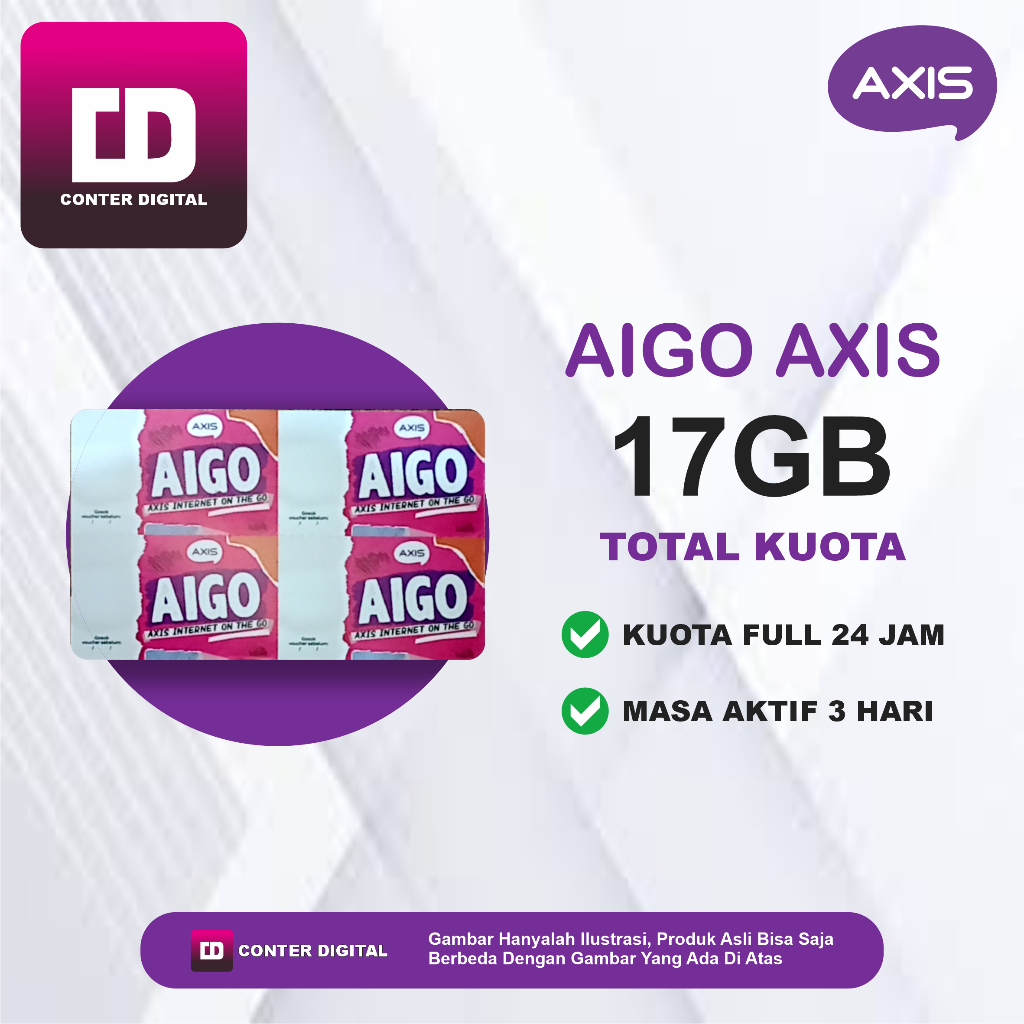 VOUCHER AXIS 17GB 3 HARI Paket Data Axis Murah