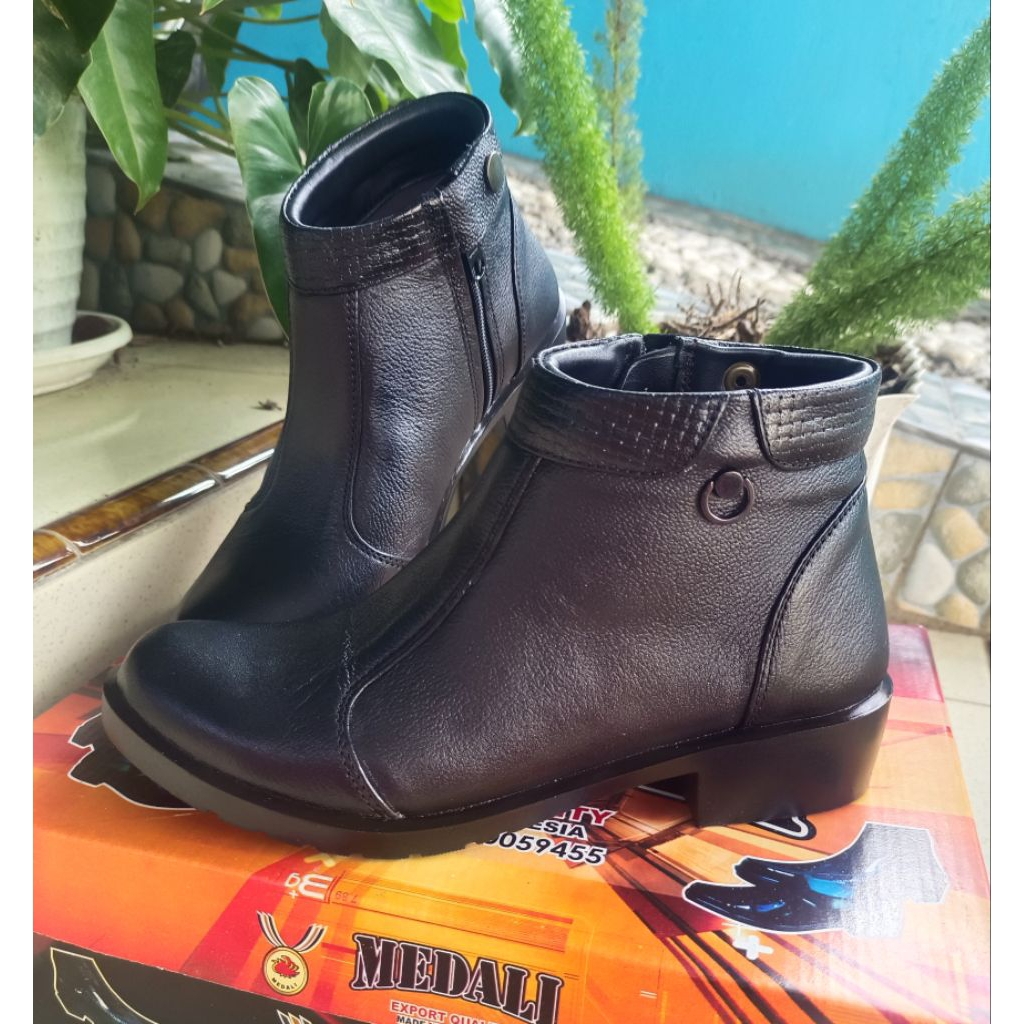 Sepatu Wanita Sepatu Polwan/Pns/Secwan Sepatu Sekolah Sepatu Kulit Wanita Pdh Boot Tbk
