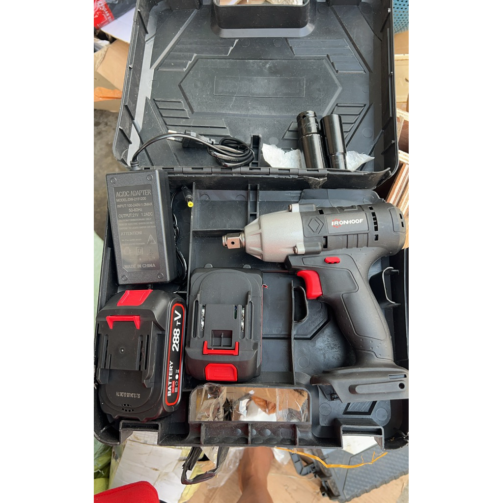 IRONHOOF CORDLESS IMPACT WRENCH IMPACT ImpekBATERAI MESIN BOR UNTUK BAUT MOBIL IMPACT