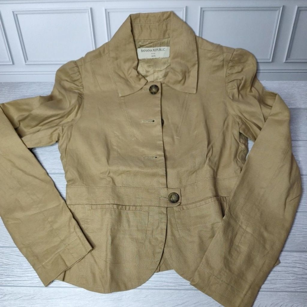 blazer banana republic outer banana republic blazer coklat krem blazer krem coklat outer krem rompi 