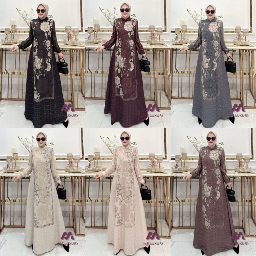 LuxuryFashion READY GAMIS DRESS WANITA ISABEL DRESS VOL 41 BY HMF LUXURY BEST SELLER