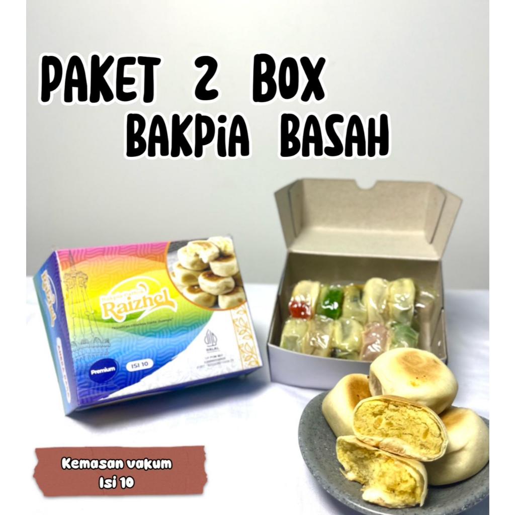 Paket 2 Box Bakpia Basah Premium isi 10 - Bakpia Raizhel Asli Jogja