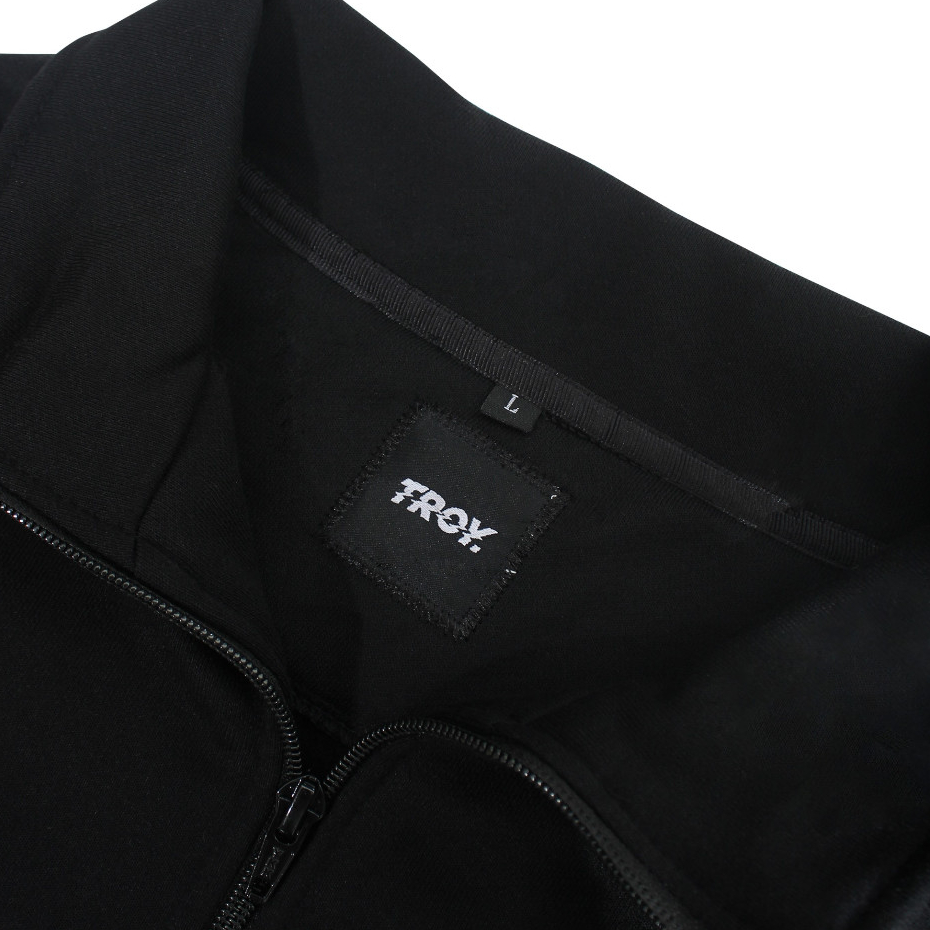 Troy Company Sweater Crewneck Half Zipper Black Miracle - Half Zip Pria Hitam HZ 2526