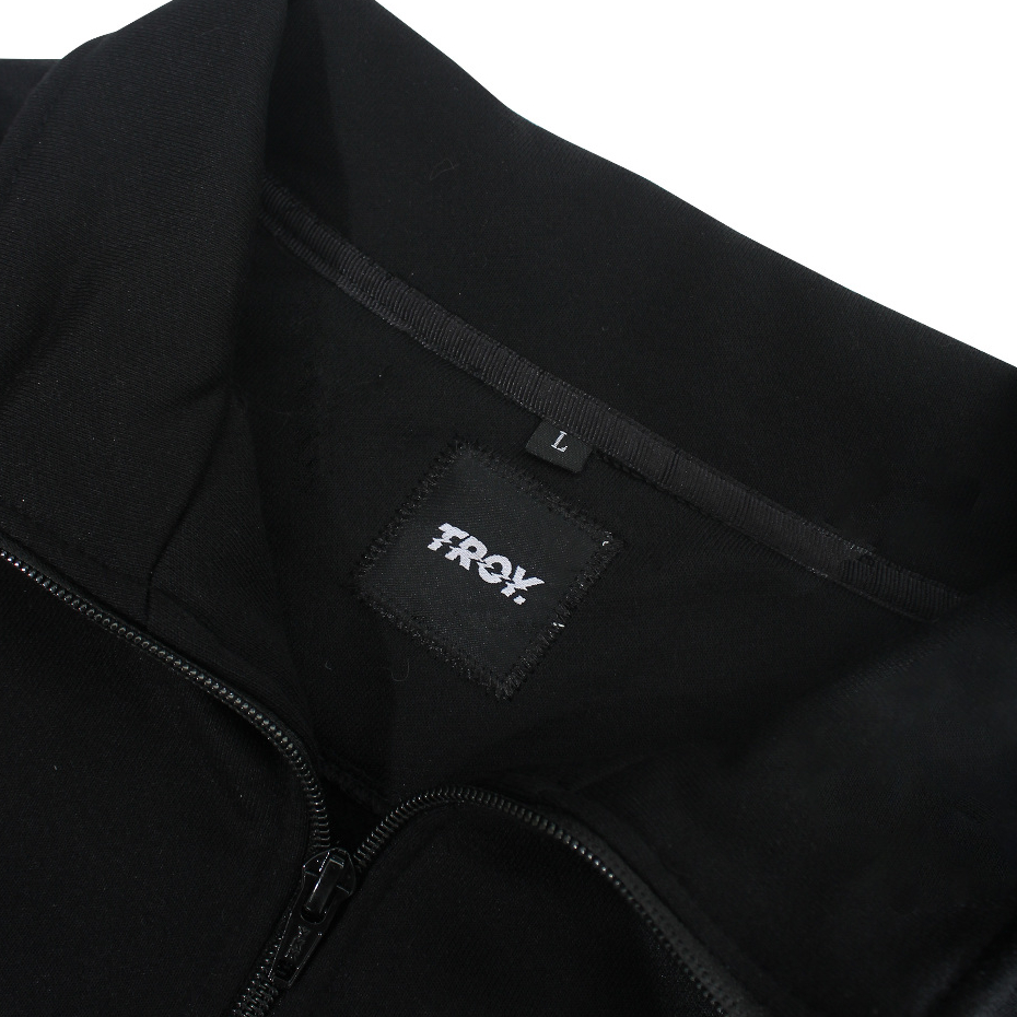 Troy Company Half Zip Up Turtleneck Sweater Black Sensless - Half Zipper Pria Hitam HZ 3088