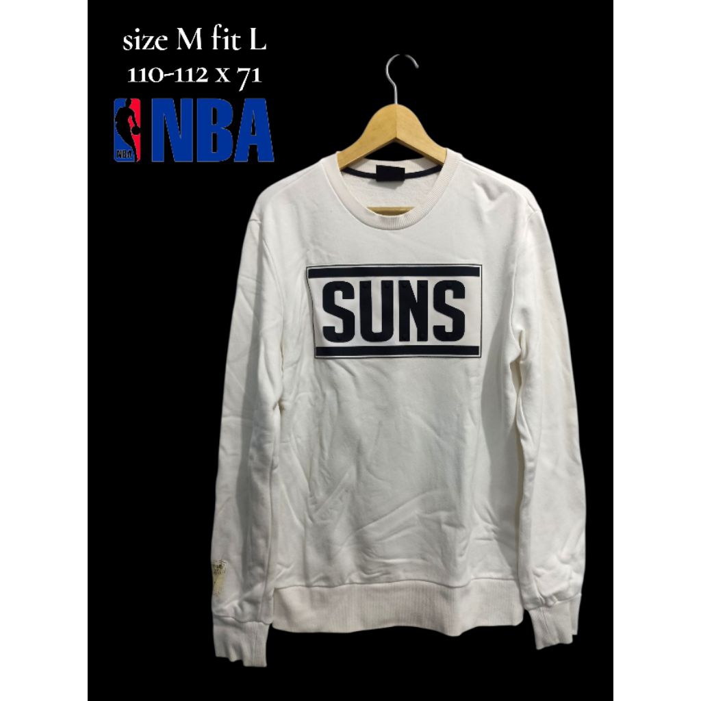 crewneck sweatshirt nba suns putih sz M fit L