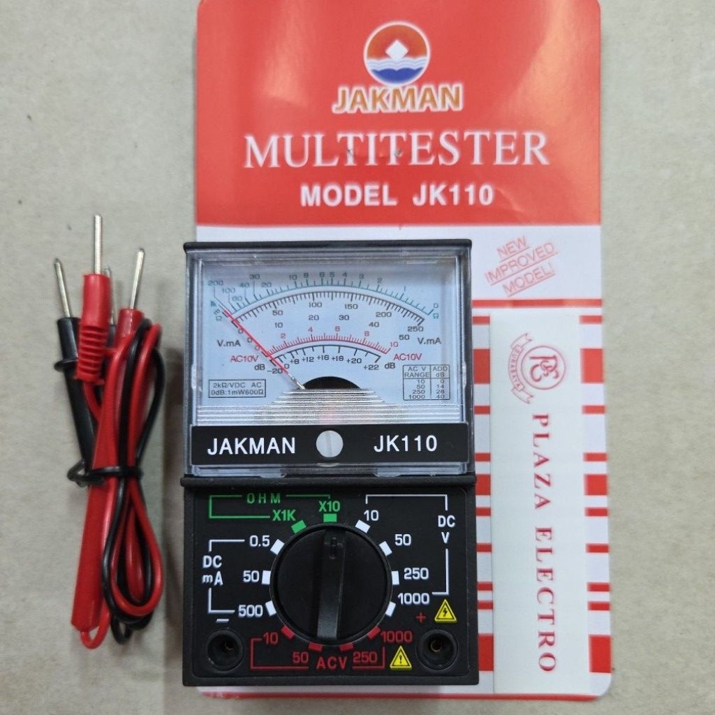 MULTIMETER ANALOG JARUM JK-110 MULTITESTER AVOMETER MANUAL JAKMAN