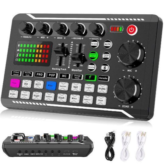 Soundcard mixer bluetooth F998 - F 998 sound card live external audio