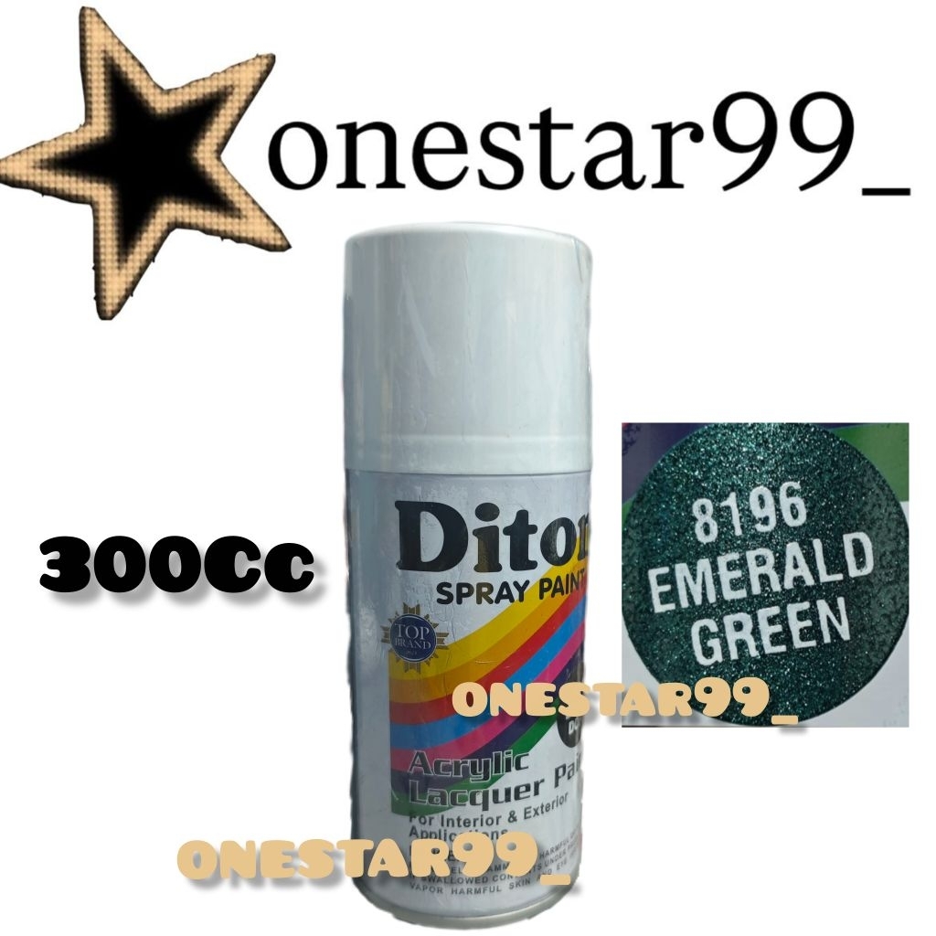 Pilok Pilox Pylox Cat Diton Emerald Green 8196 Hijau Tua Metalik Glossy Mengkilap Spray Paint 300cc