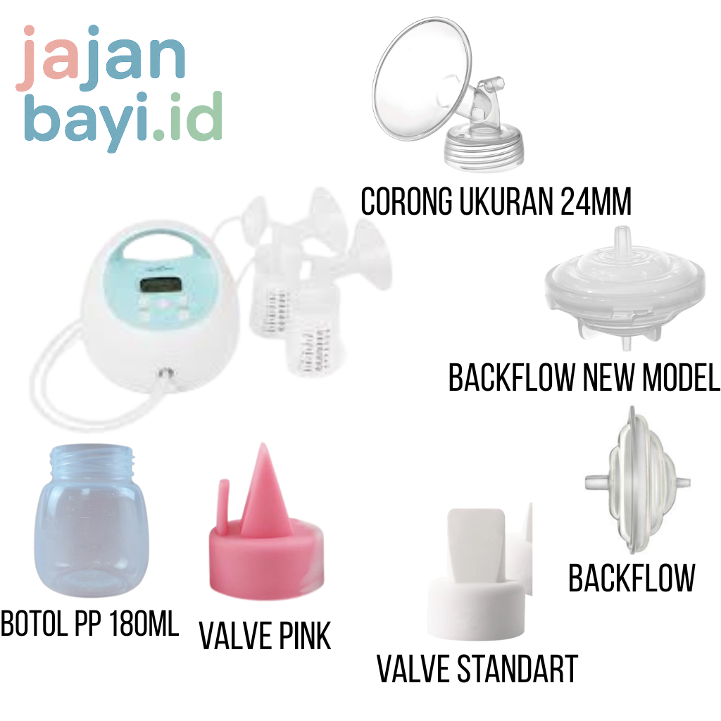 Spare Part Pompa ASI Spectra S1+ | Botol PP 180 ml Spectra S1+ | Valve Spectra S1+ | Backflow Spectr