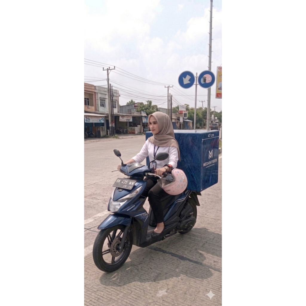 Medan Fiber Nusantara Spesialis Custom Box Delivery Motor Fiberglass Box Kurir Bagasi Luar Motor Ker